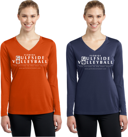 Sport-Tek® Ladies Long Sleeve PosiCharge® Competitor™ V-Neck Tee